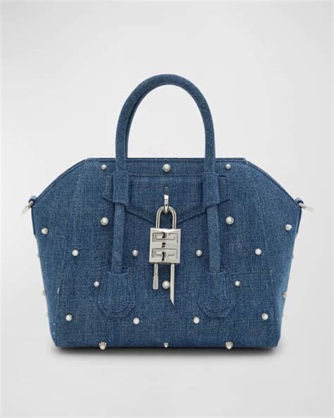 givenchy antigona small smooth|mini antigona lock denim tote bag.